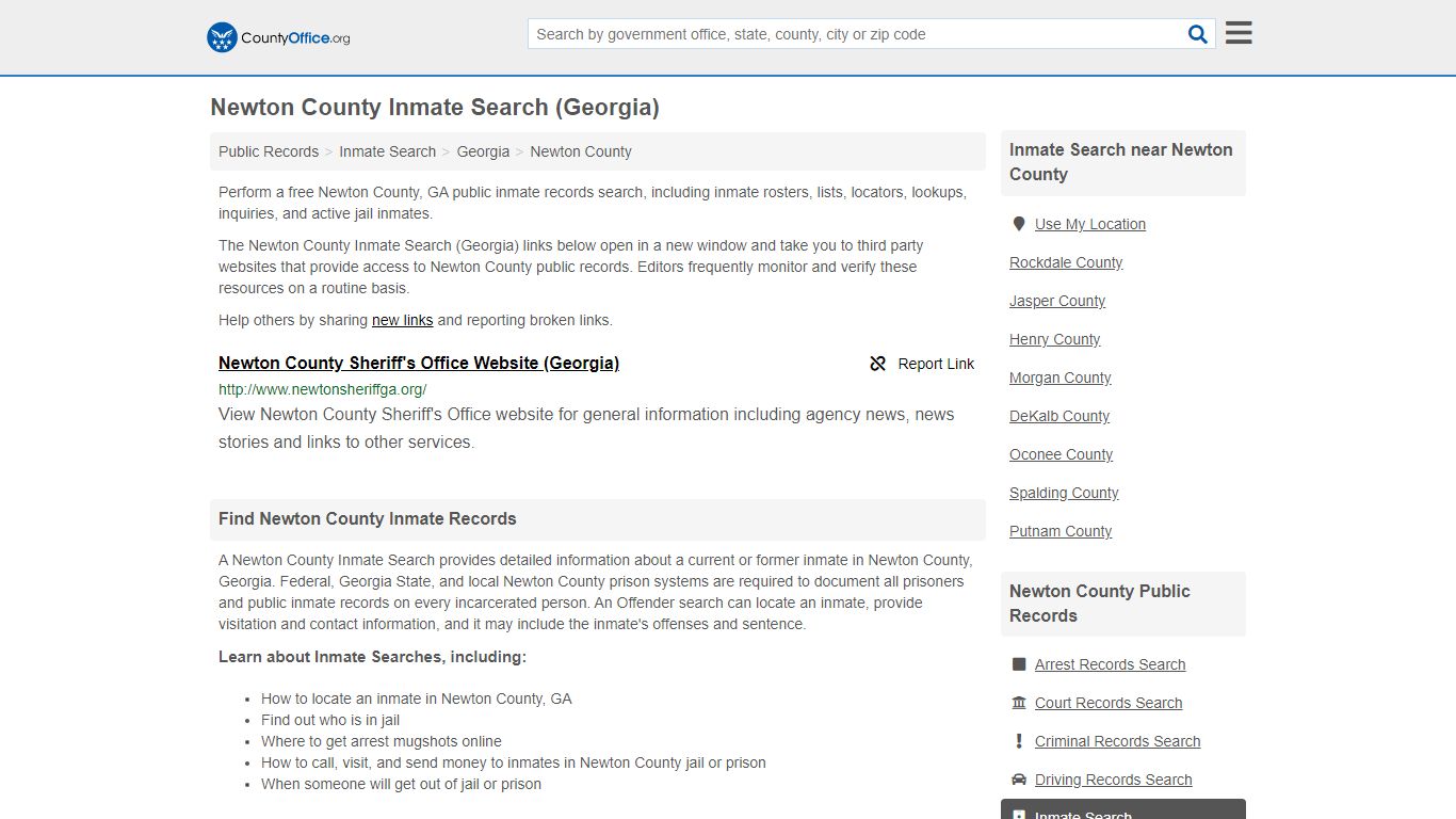 Inmate Search - Newton County, GA (Inmate Rosters & Locators)